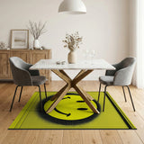 Yellow Smiley Face Cartoon Area Rug
