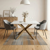 Textured Geometric Tan Beige Area Rug