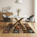 Distressed Vintage Terracotta Tile Area Rug