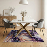 Purple Wisteria Waterfall Area Rug