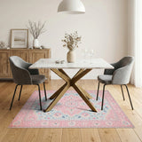 Pink Floral Vintage No. 9 Area Rug