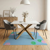 Playful Smiley Faces Knit Area Rug