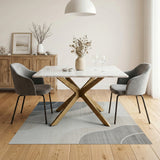 Abstract Area Fluid Grey Wave Abstract Area Rug