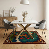 Vintage Apple Tree Orchard Area Rug