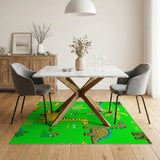 Multi-color and Patterns Cartoon Dinosaur Jungle Kids Area Rug