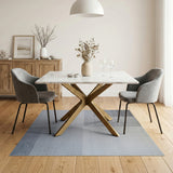 Modern Grey Striped Block Area Rug