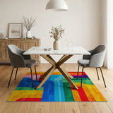 Vibrant Geometric Abstract Geometric Modern Area Rug
