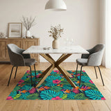 Vibrant Multi-Color Floral Washable Area Rug