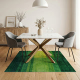 Geometric Modern Emerald Green Geometric Block Area Rug