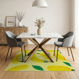 Vibrant Yellow Banana Fruit Pattern Rug