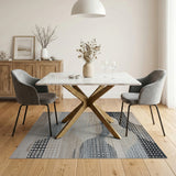 Abstract Cloud Wave Beige Area Rug