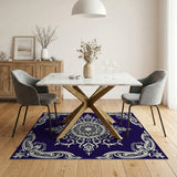 Ornate Purple Mandala Area Rug