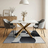 Bold Geometric Black White No. 4 Area Rug