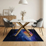 Multi-color and Patterns Cosmic Galaxy Planets Area Rug