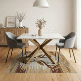 Southwestern Deer Head Woven Area Rug