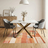 Orange Geometric Area Rug