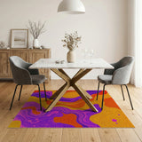 Abstract Area Multi-color and Patterns Vibrant Wavy Multi-Color Abstract Area Rug