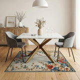 Vintage Floral Garland Area Rug