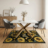 Sunflower Butterfly Garden Area Rug