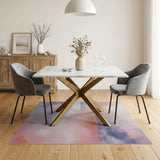 Dreamy Pastel Clouds Hearts Area Rug