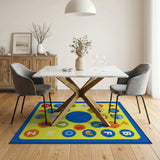 Colorful Alphabet Animals Kids Learning Rug