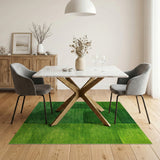 Vibrant Green Geometric Shag Area Rug