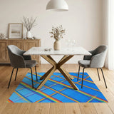Multi-color and Patterns Rainbow Lattice Geometric Area Rug