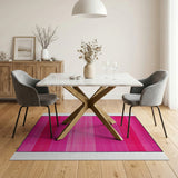 Vibrant Pink Gradient Striped Area Rug