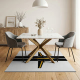 Yellow Airplane Top-View Area Rug