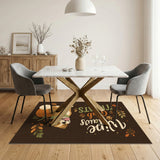 Wipe Your Paws Bulldog Autumn Area Rug