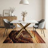 Southwestern Canyon Sunset River Area Rug