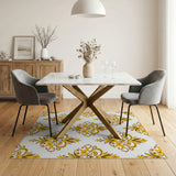 Regal Gold Damask Area Rug