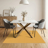 Yellow Textured Geometric Area Rug