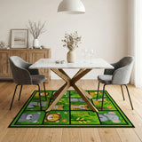 Cute Cartoon Jungle Animals Area Rug