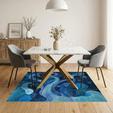 Octopus Tentacles Blue Area Rug