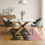 Geometric Mount Rainier Pink Forest Area Rug