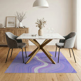 Purple Fluid Waves Abstract Area Rug