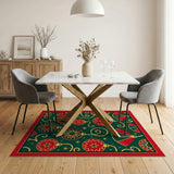 Festive Christmas Bauble Star Area Rug