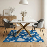 Whimsical Blue Bows Area Rug