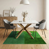 Lush Green Patchwork Shag Area Rug