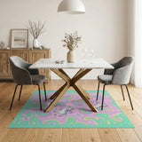 Whimsical Unicorn Swirls Area Rug