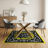 Dancing Skeletons Floral Area Rug
