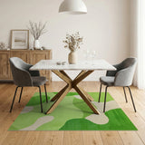 Abstract Green Camo Area Rug