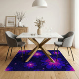 Starry Night Purple Floral Area Rug