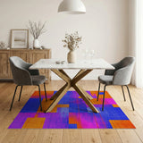 Geometric Modern Multi-color and Patterns Vibrant Multi-Color Geometric Abstract Area Rug