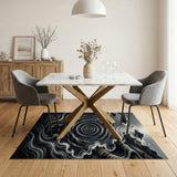 Dramatic Ocean Whirlpool Area Rug