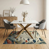 Vibrant Coral Reef Fish Area Rug
