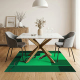 Vibrant Green Viper Geometric Area Rug