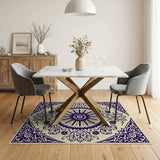 Purple Mandala Traditional Persian Area Rug