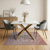 Pink Persian Floral Area Rug
